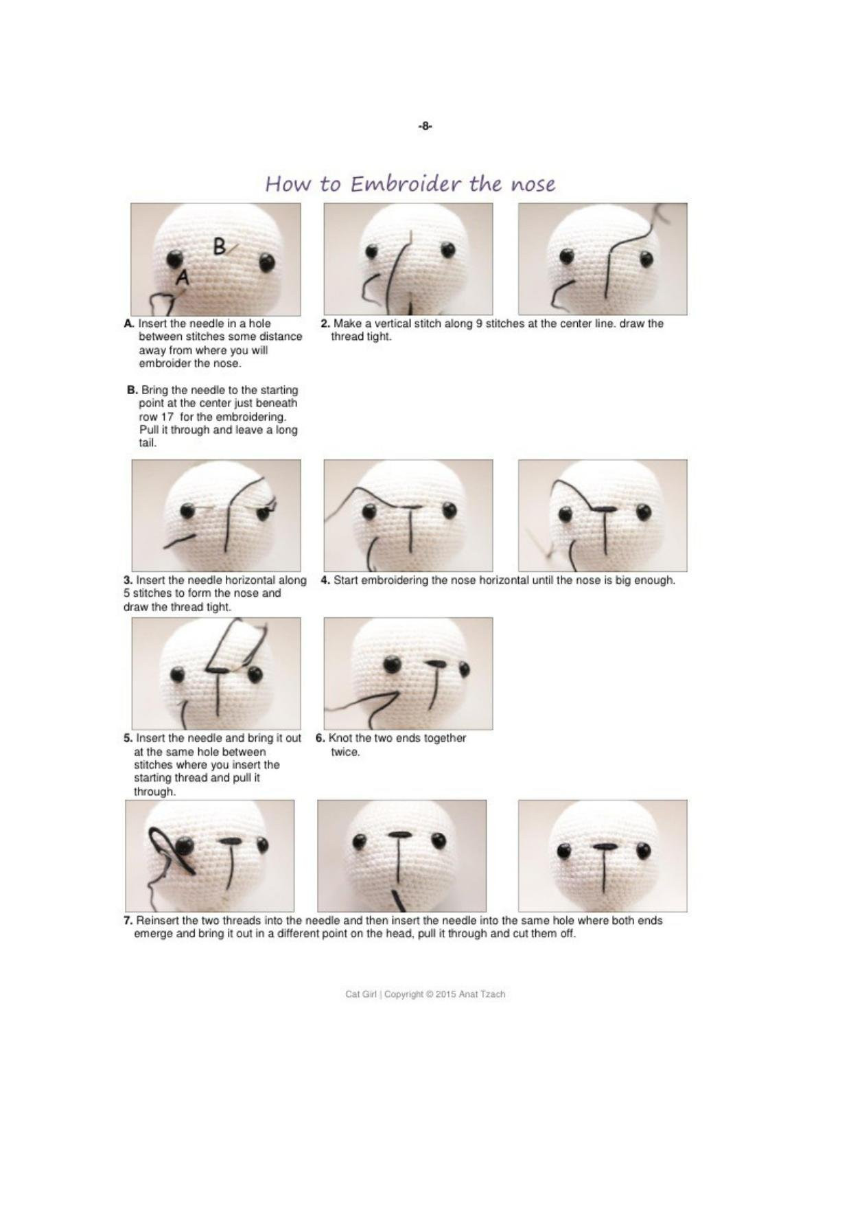 Cat Girl Amigurumi Crochet Pattern by Annattillea - Free PDF Tutorial