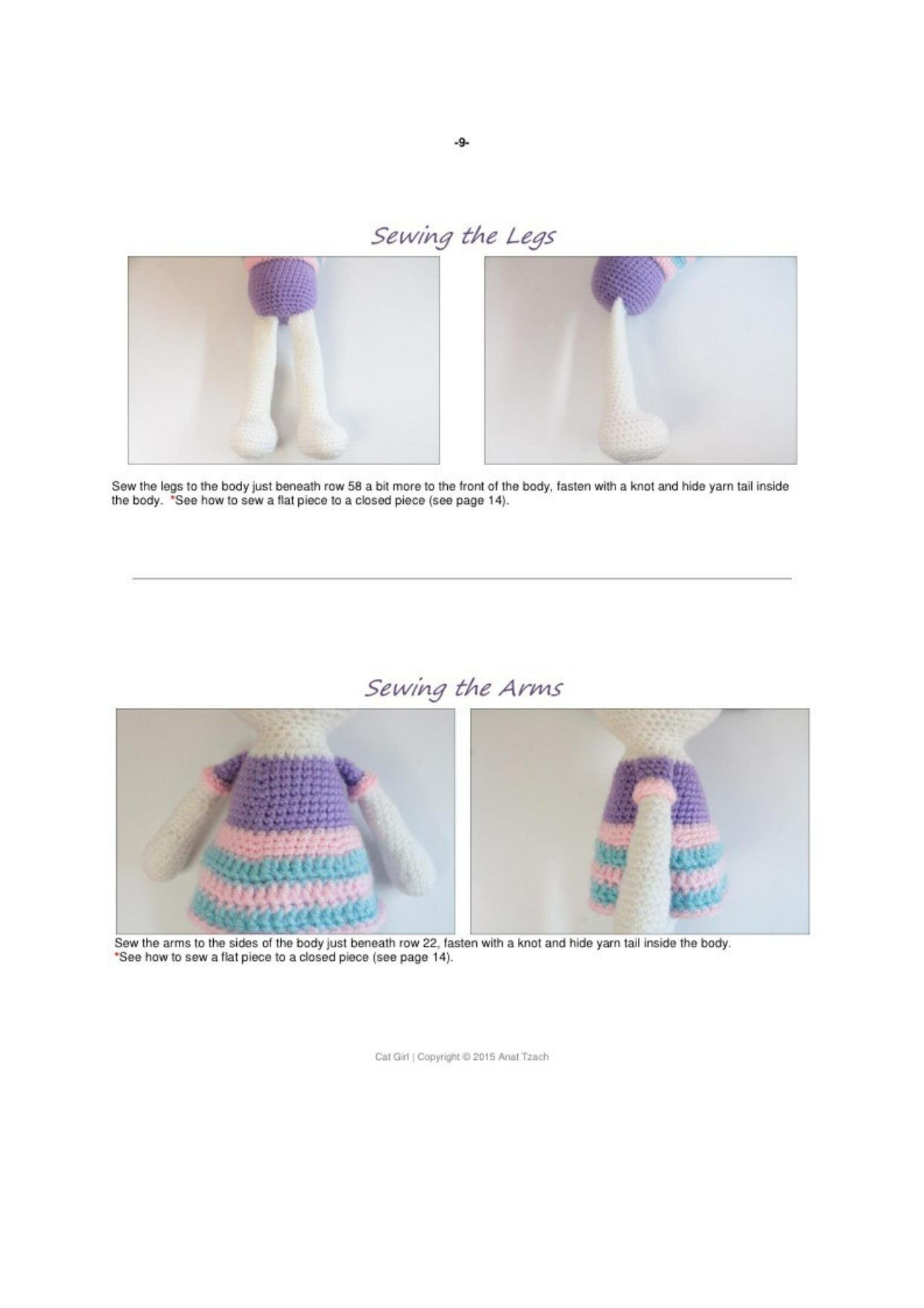 Cat Girl Amigurumi Crochet Pattern by Annattillea - Free PDF Tutorial