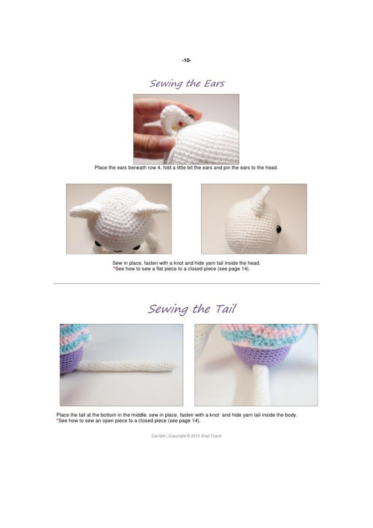 Cat Girl Amigurumi Crochet Pattern by Annattillea - Free PDF Tutorial