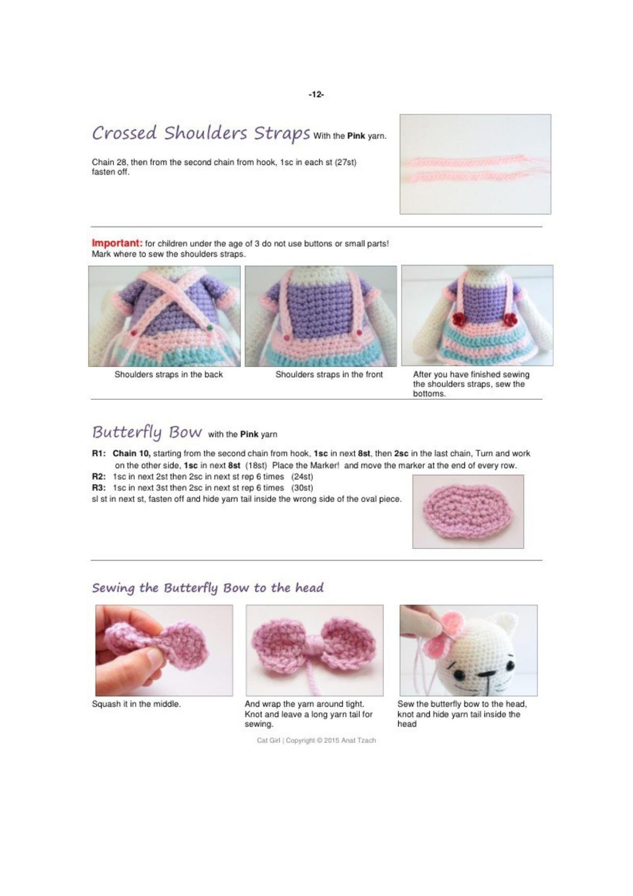 Cat Girl Amigurumi Crochet Pattern by Annattillea - Free PDF Tutorial