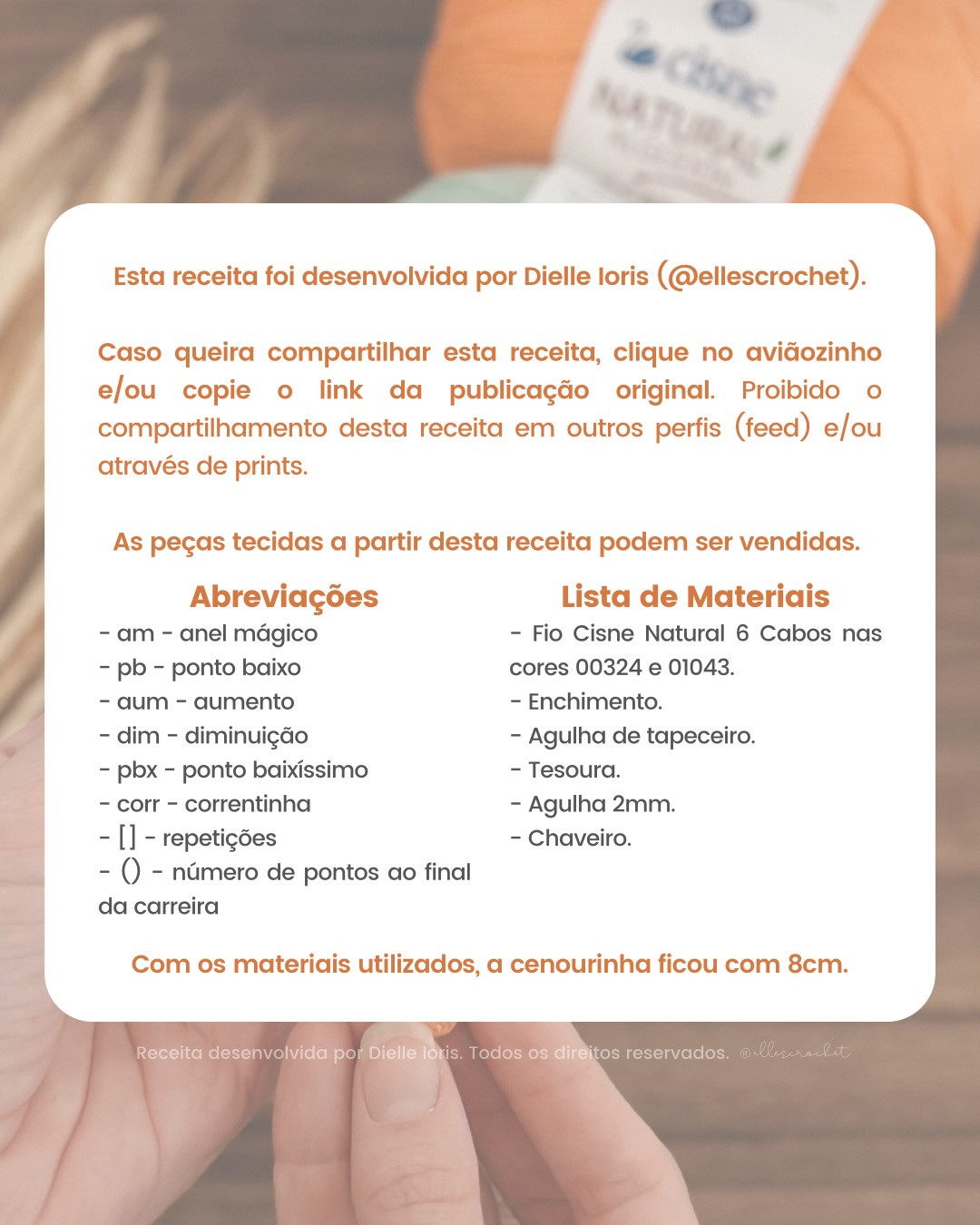 Chaveiro Cenourinha Móc Len - Receita Gratuita e Fácil