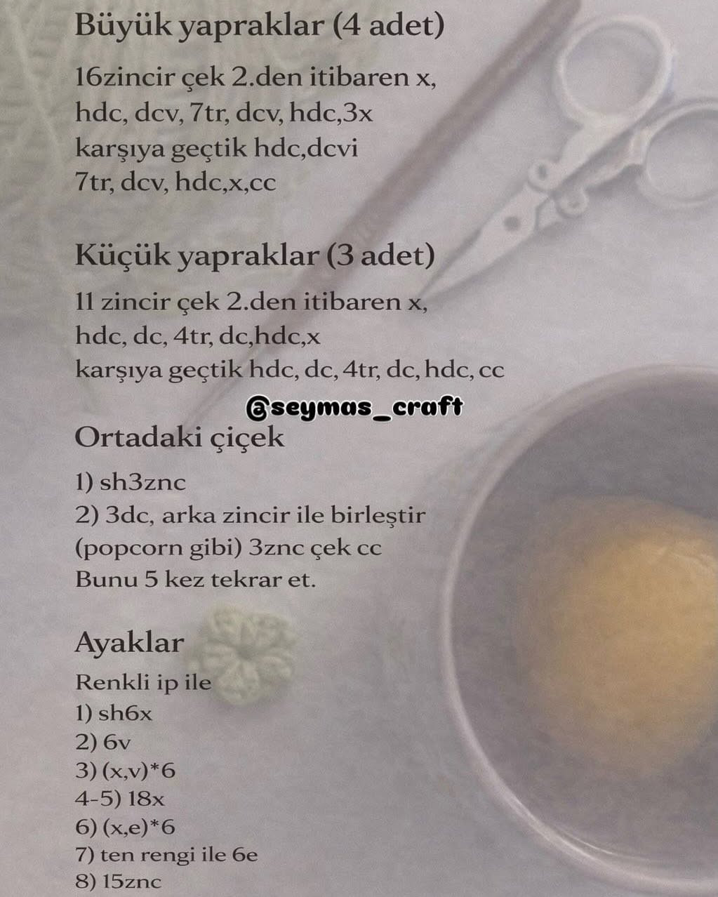 Çiçek Kız Amigurumi Anahtarlık Tarifi - Detaylı Móc Len Sıraları