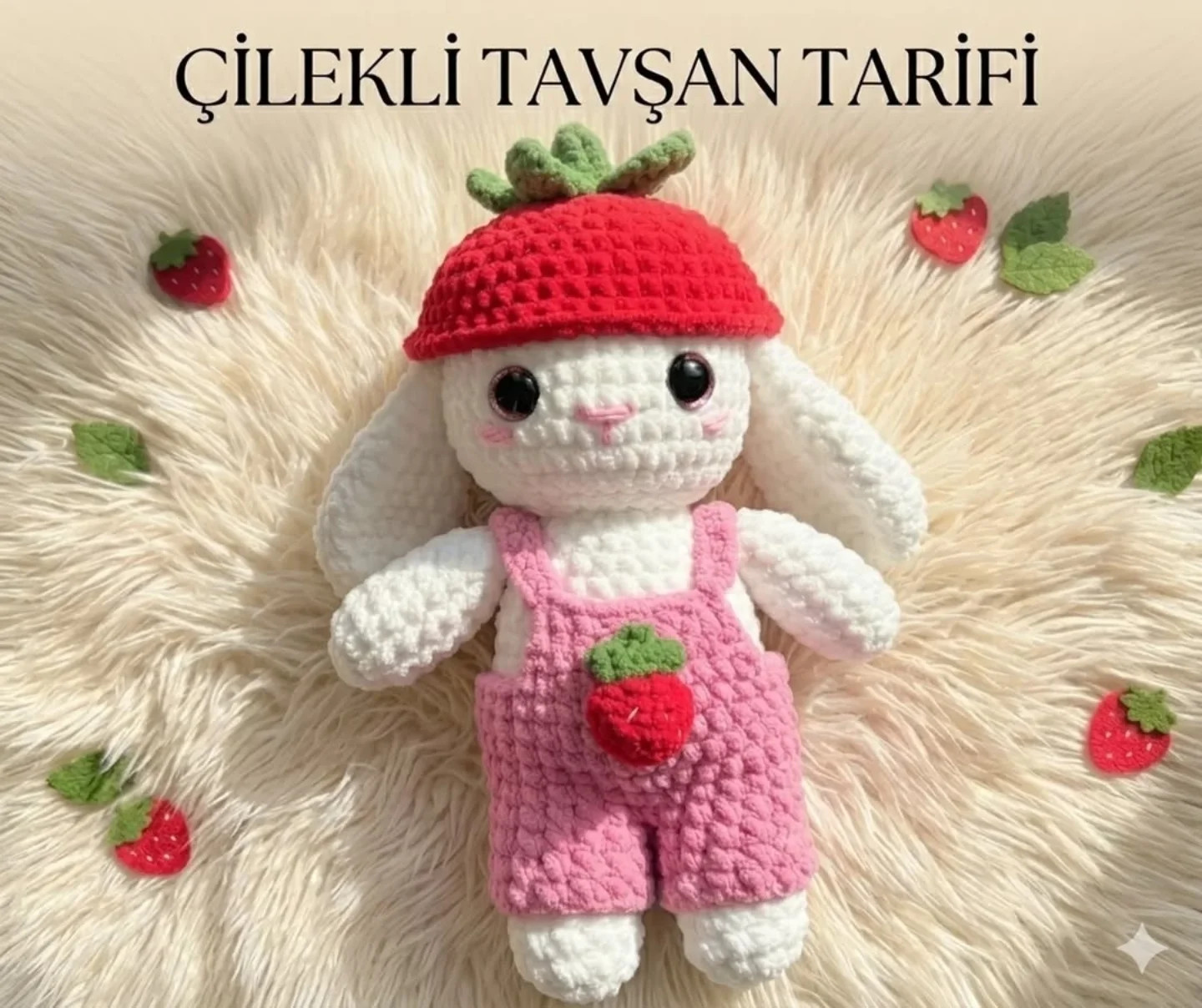 Çilekli Tavşan Tarifi: Hatasız ve Sayılı Amigurumi Örgü Şablonu