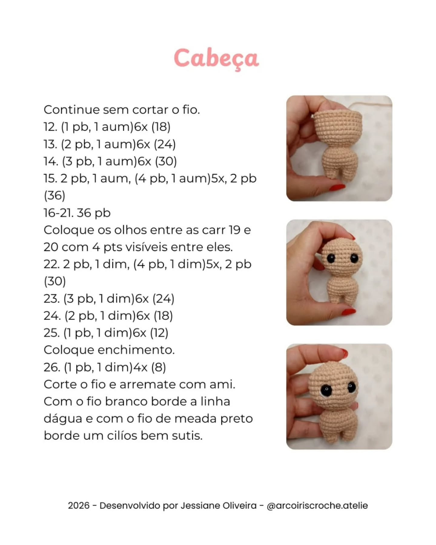 Coelhinho Confeiteiro - Receita Gratuita de Amigurumi Boinha Chefe
