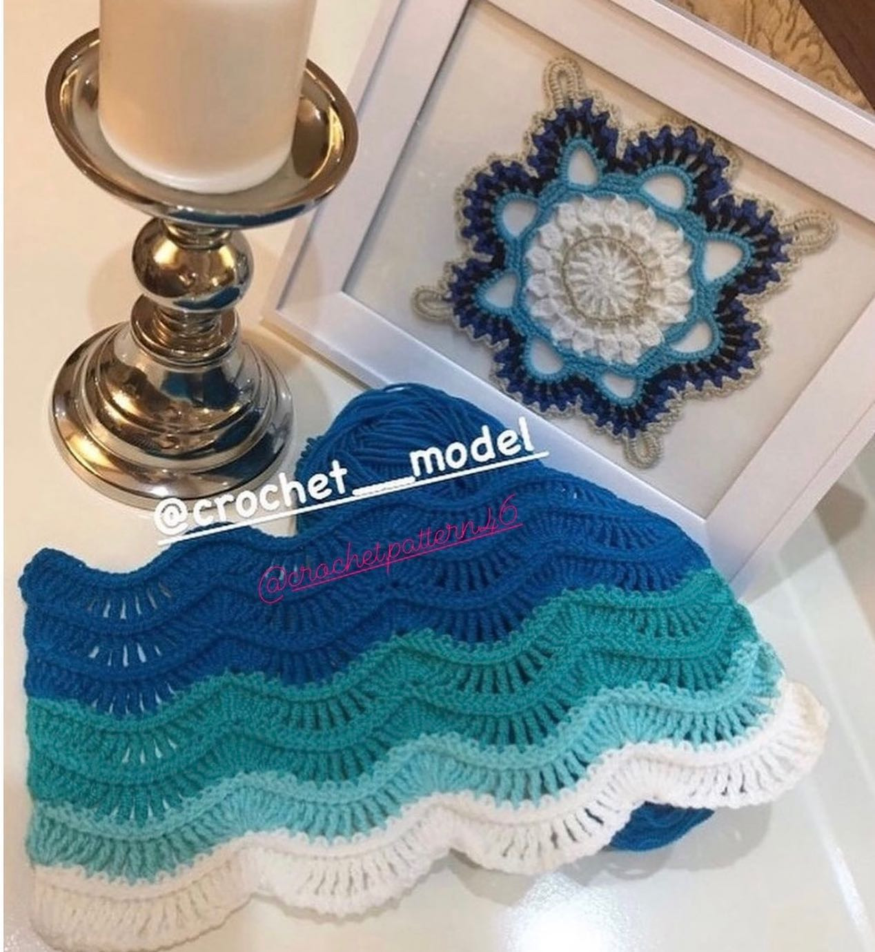 Collection of colorful crochet flat charts and patterns for motifs, including square, star, and flower designs with detailed stitch diagrams
