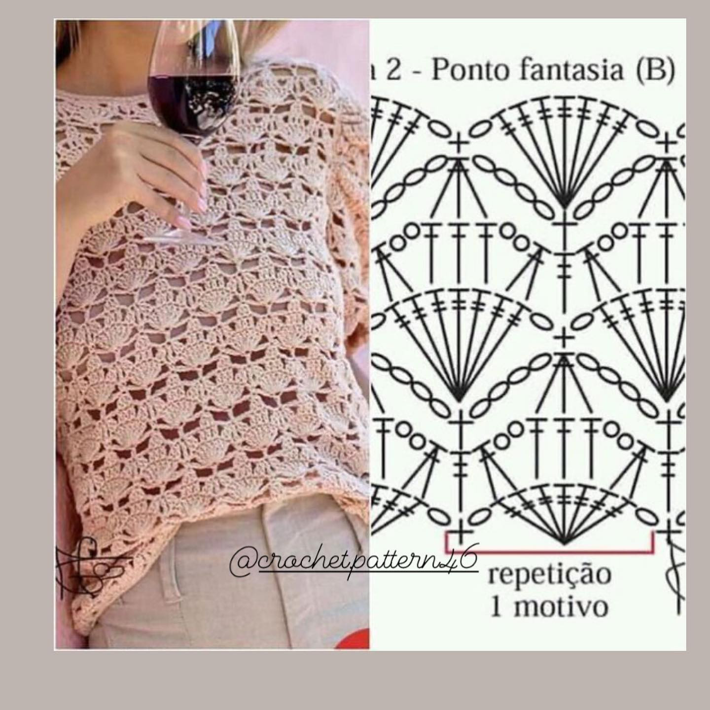 Collection of Crochet Top Patterns with Charts: Yellow Fan Stitch, White Lace, and Purple Shell Designs