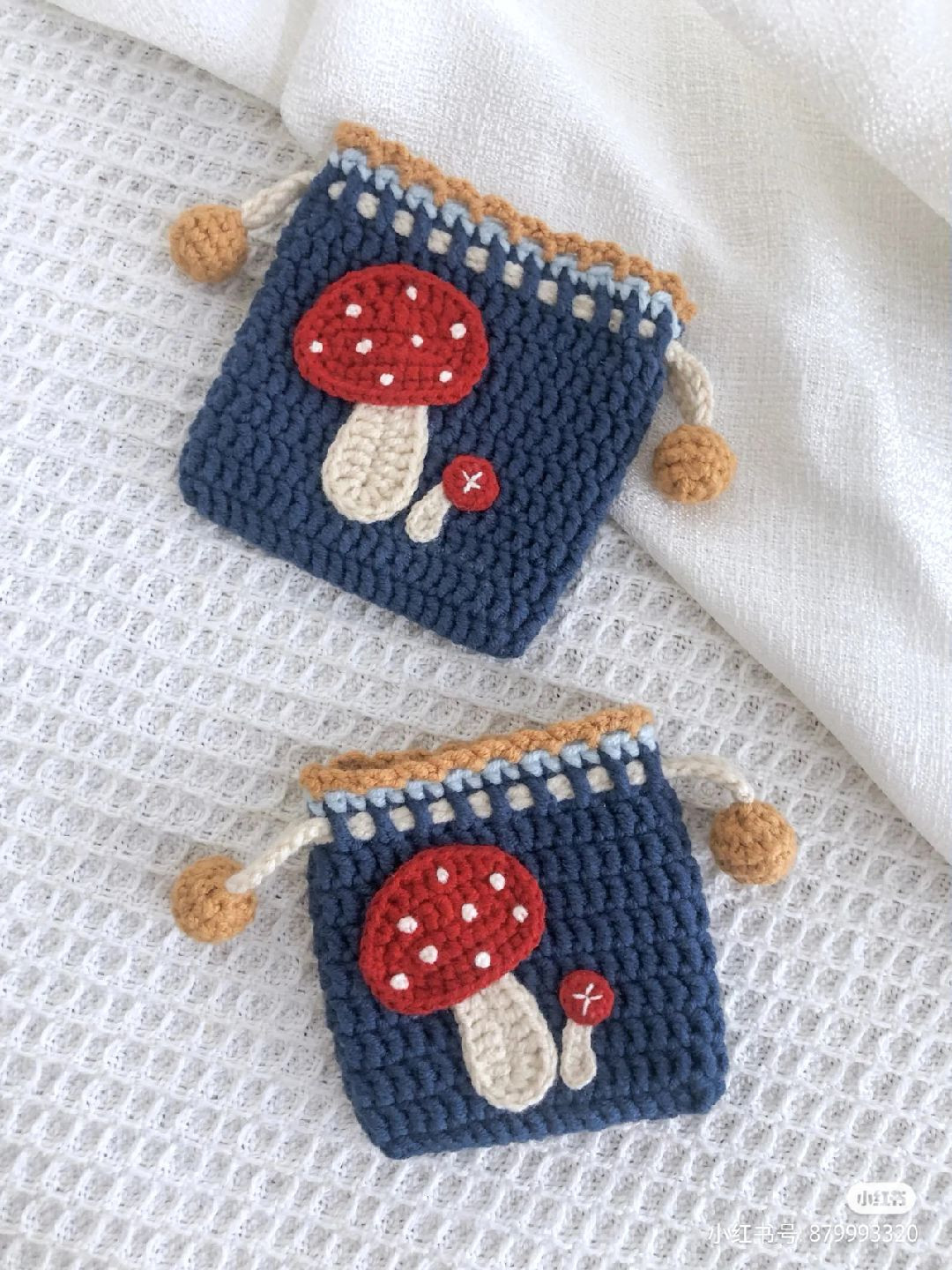 Crochet Cherry Drawstring Bag and Sheep Pattern Chart Tutorial