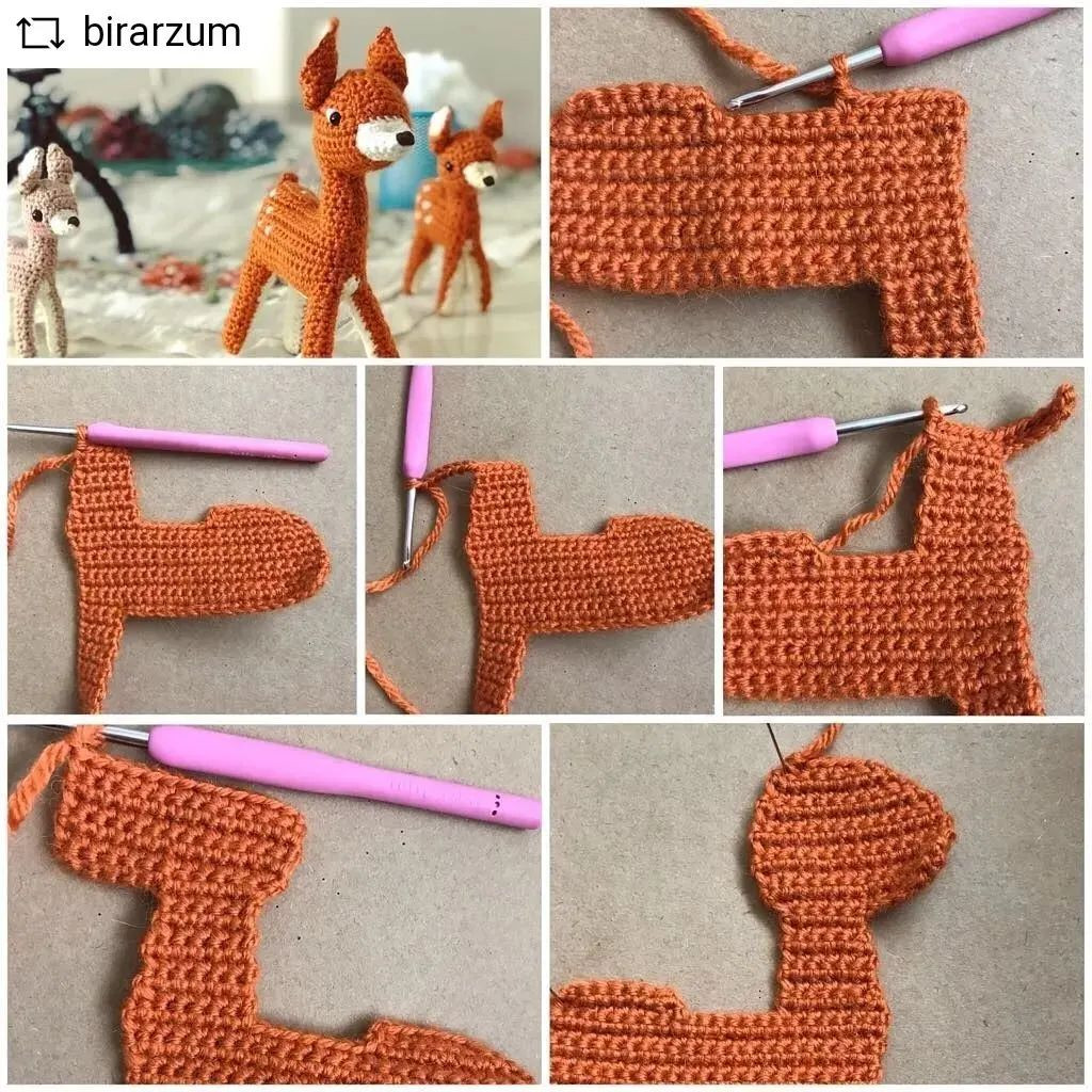 Crochet Deer Pattern: Brown and White Amigurumi Fawn with Detailed Instructions