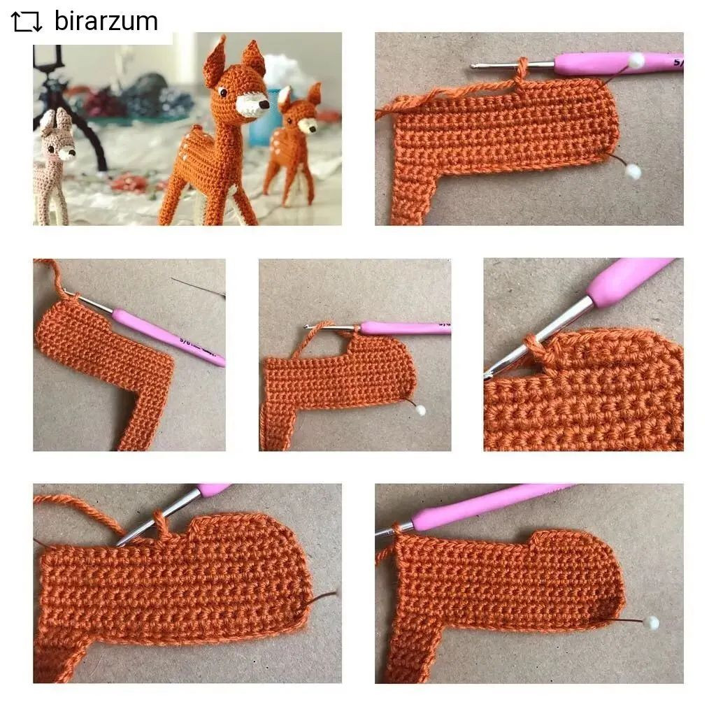 Crochet Deer Pattern: Brown and White Amigurumi Fawn with Detailed Instructions