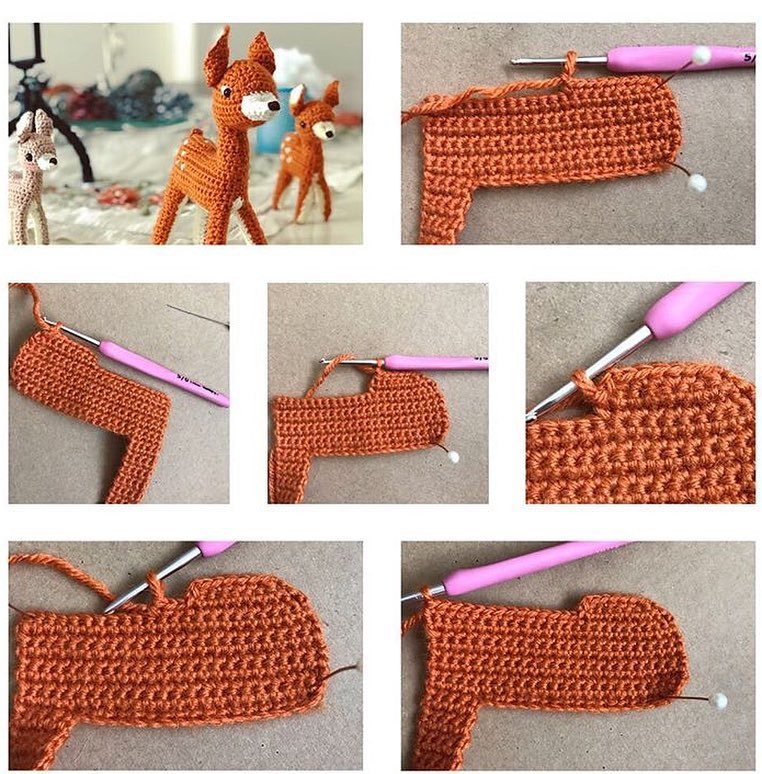 Crochet Deer Pattern: Brown and White Amigurumi Fawn with Detailed Instructions