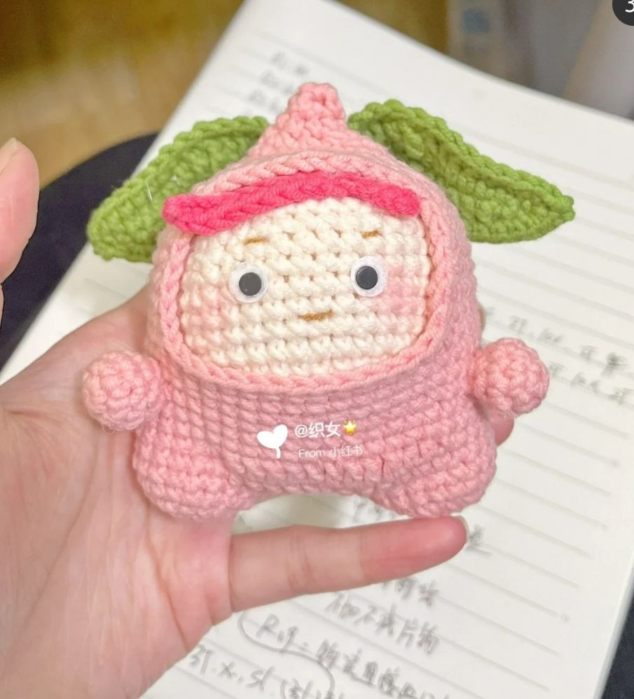 Crochet Fruit Robot Doll Pattern: Strawberry, Grape, and Peach Amigurumi Tutorial Chart