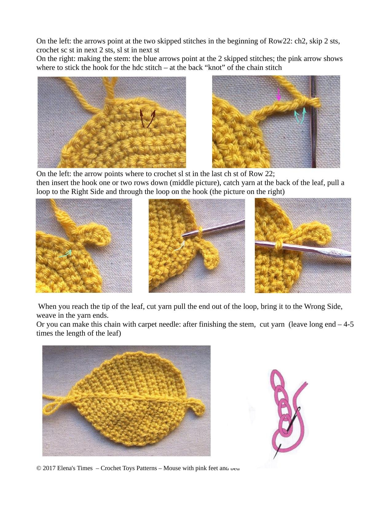 Crochet Pattern – Small Mouse with Leafy Bed and Blanket