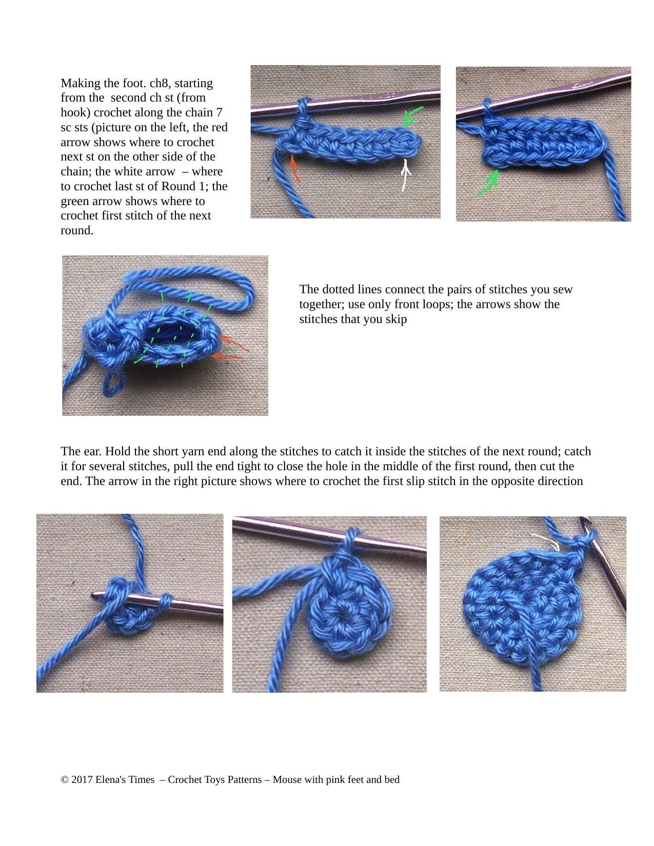 Crochet Pattern – Small Mouse with Leafy Bed and Blanket