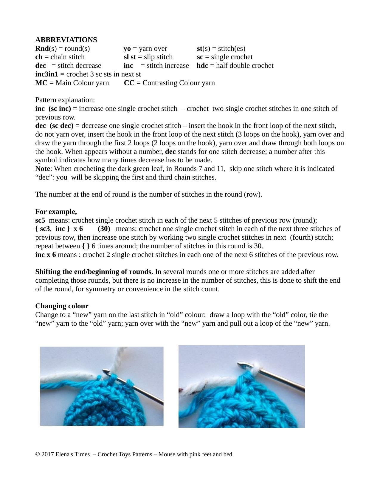 Crochet Pattern – Small Mouse with Leafy Bed and Blanket