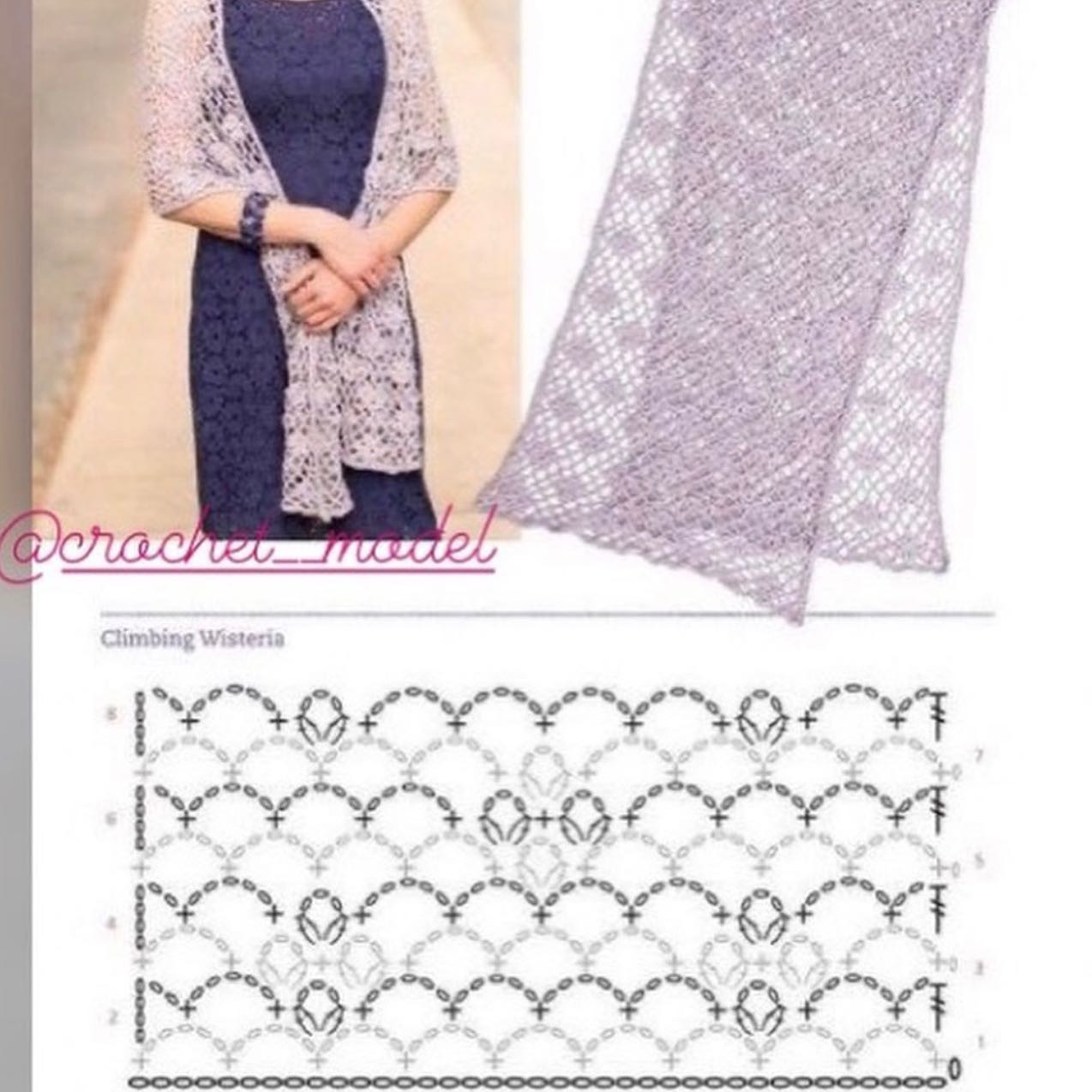 Crochet Scarf and Shawl Patterns: Wavy, Climbing Wisteria, and Lacy Designs with Charts