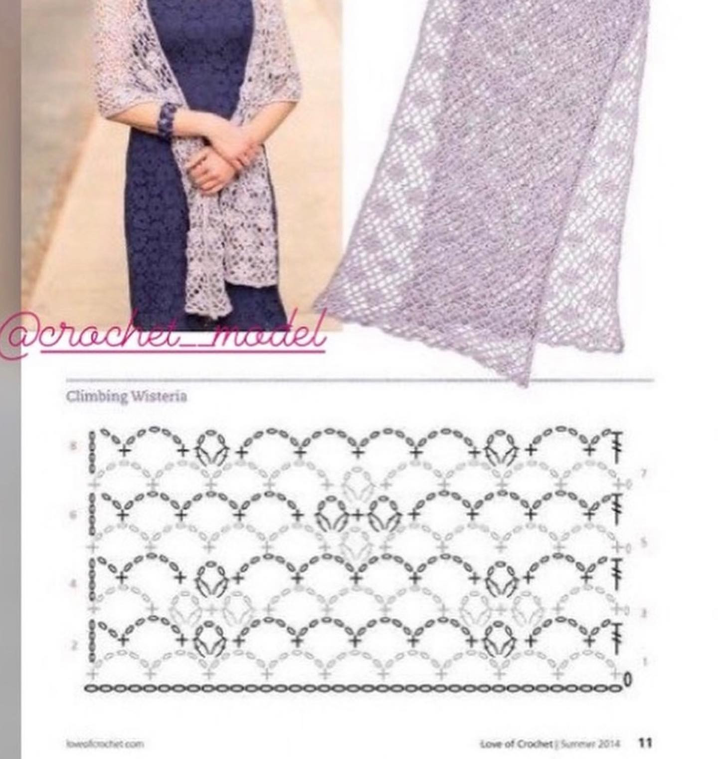 Crochet Shawl and Scarf Flat Charts with Patterns