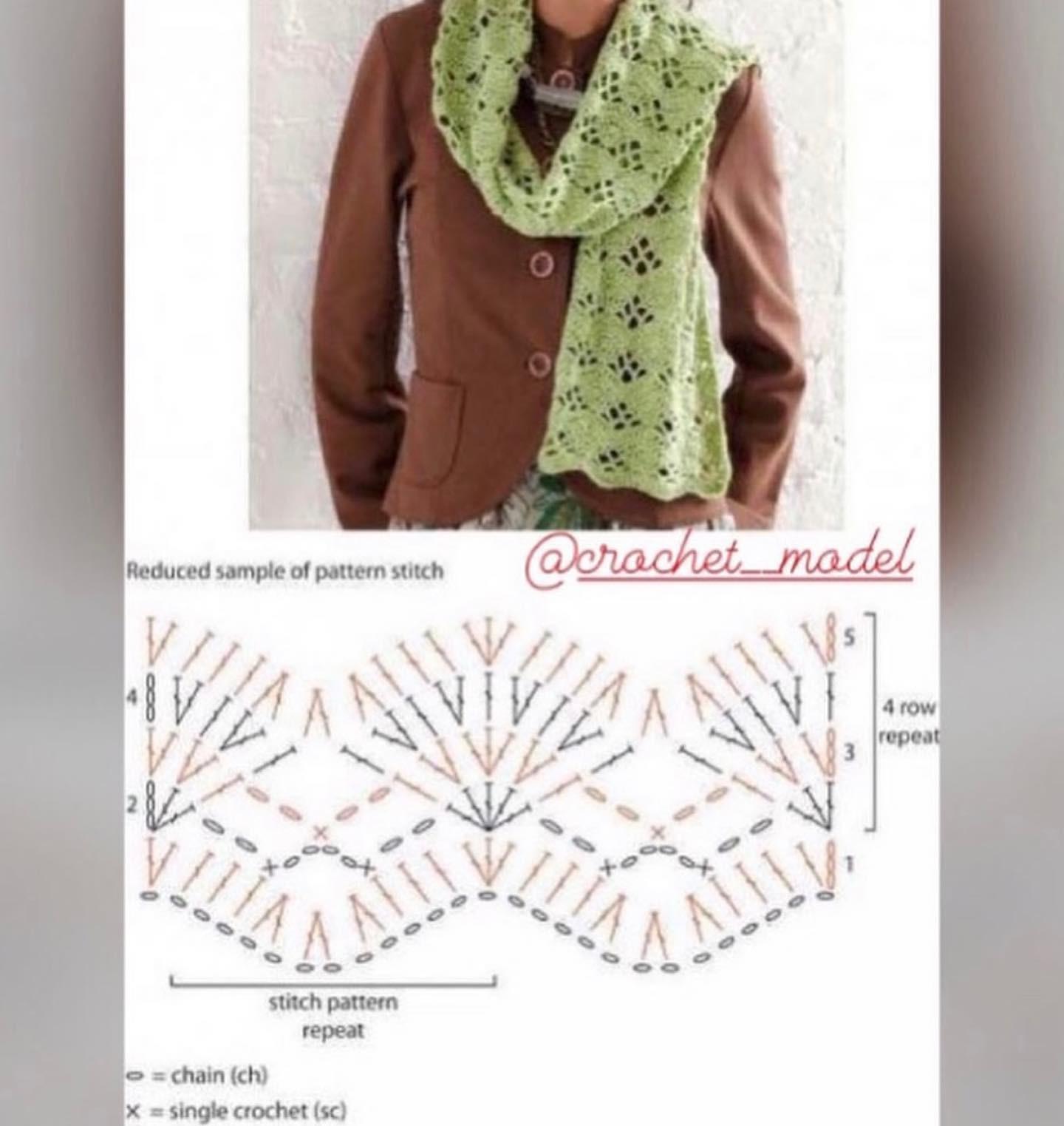 Crochet Shawl and Scarf Flat Charts with Patterns