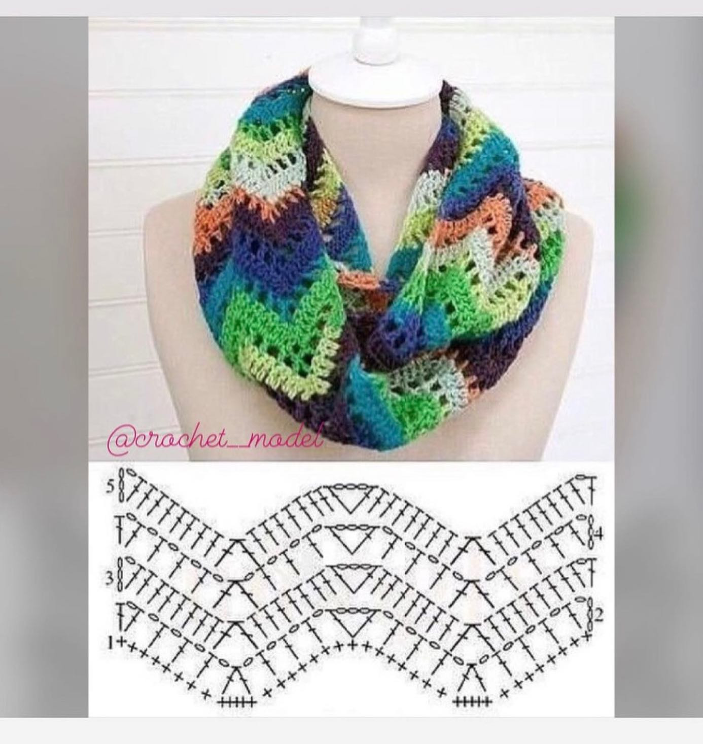 Crochet Shawl and Scarf Flat Charts with Patterns