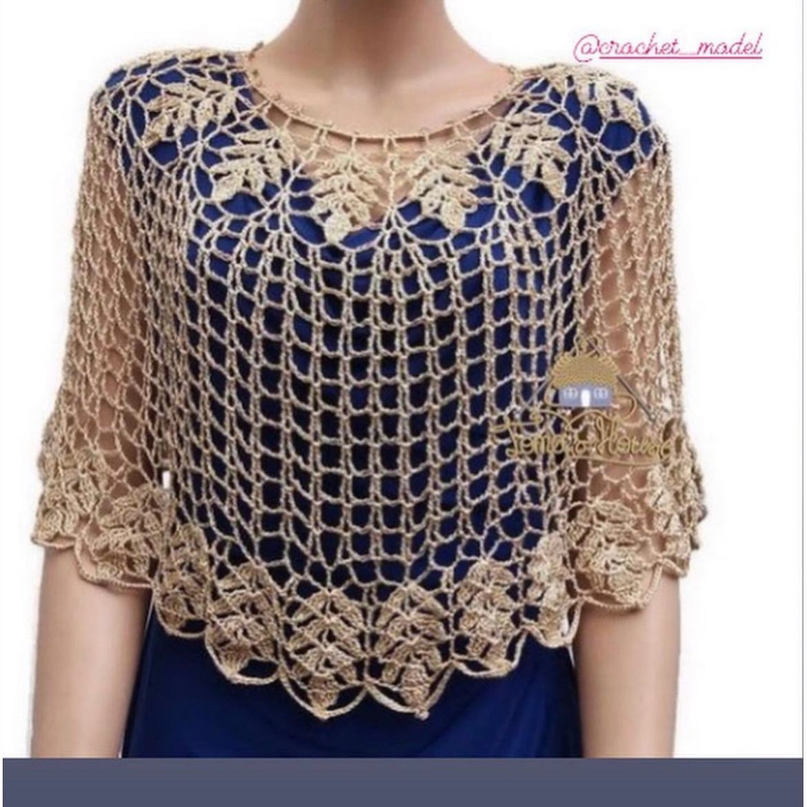 Crochet shawl pattern chart with detailed stitch diagram and finished white lacy model photos