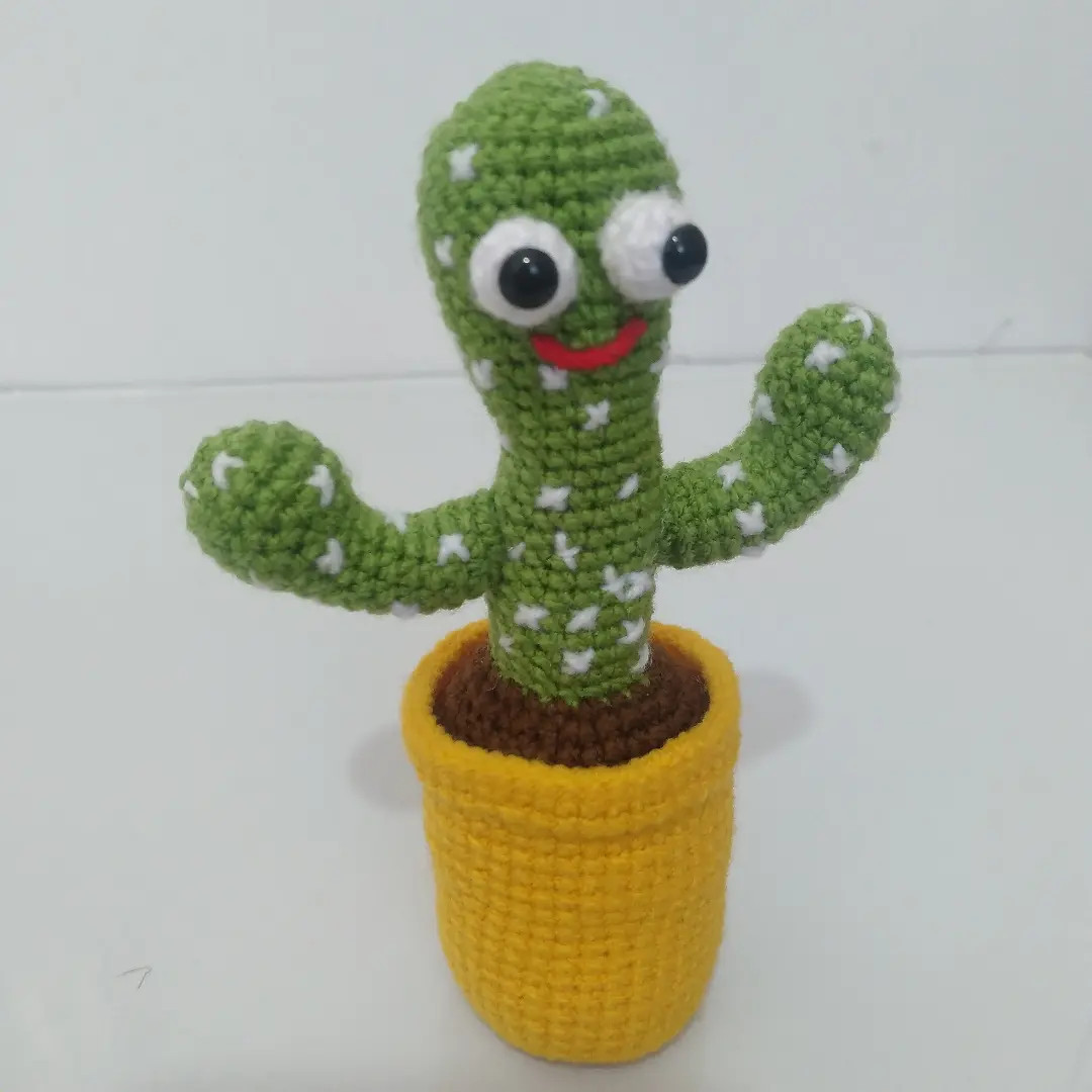 Cute Crochet Cactus Amigurumi Pattern with Pot