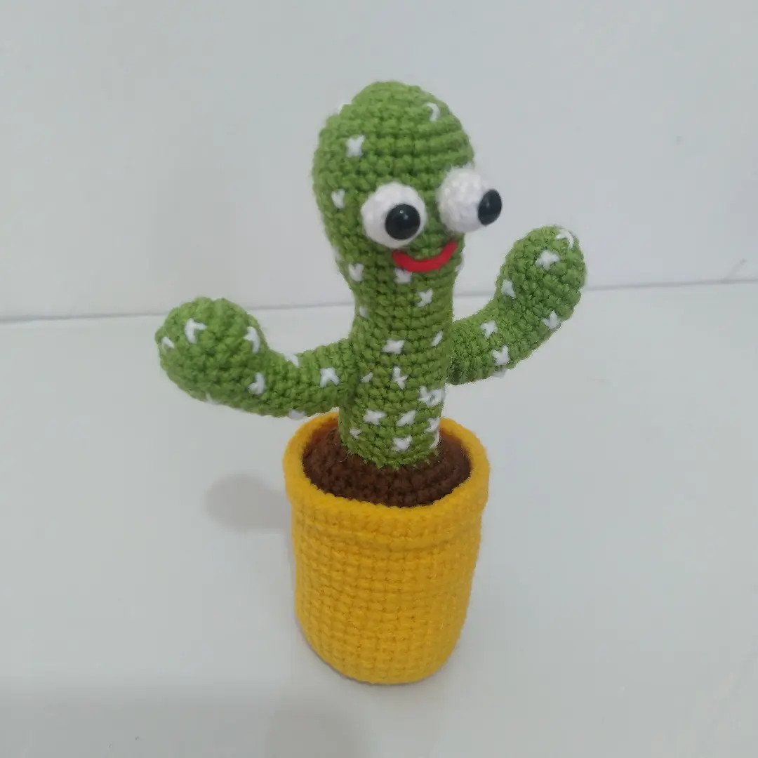 Cute Crochet Cactus Amigurumi Pattern with Pot