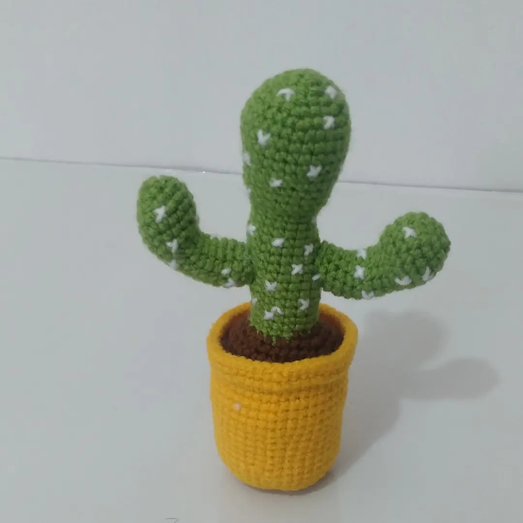Cute Crochet Cactus Amigurumi Pattern with Pot