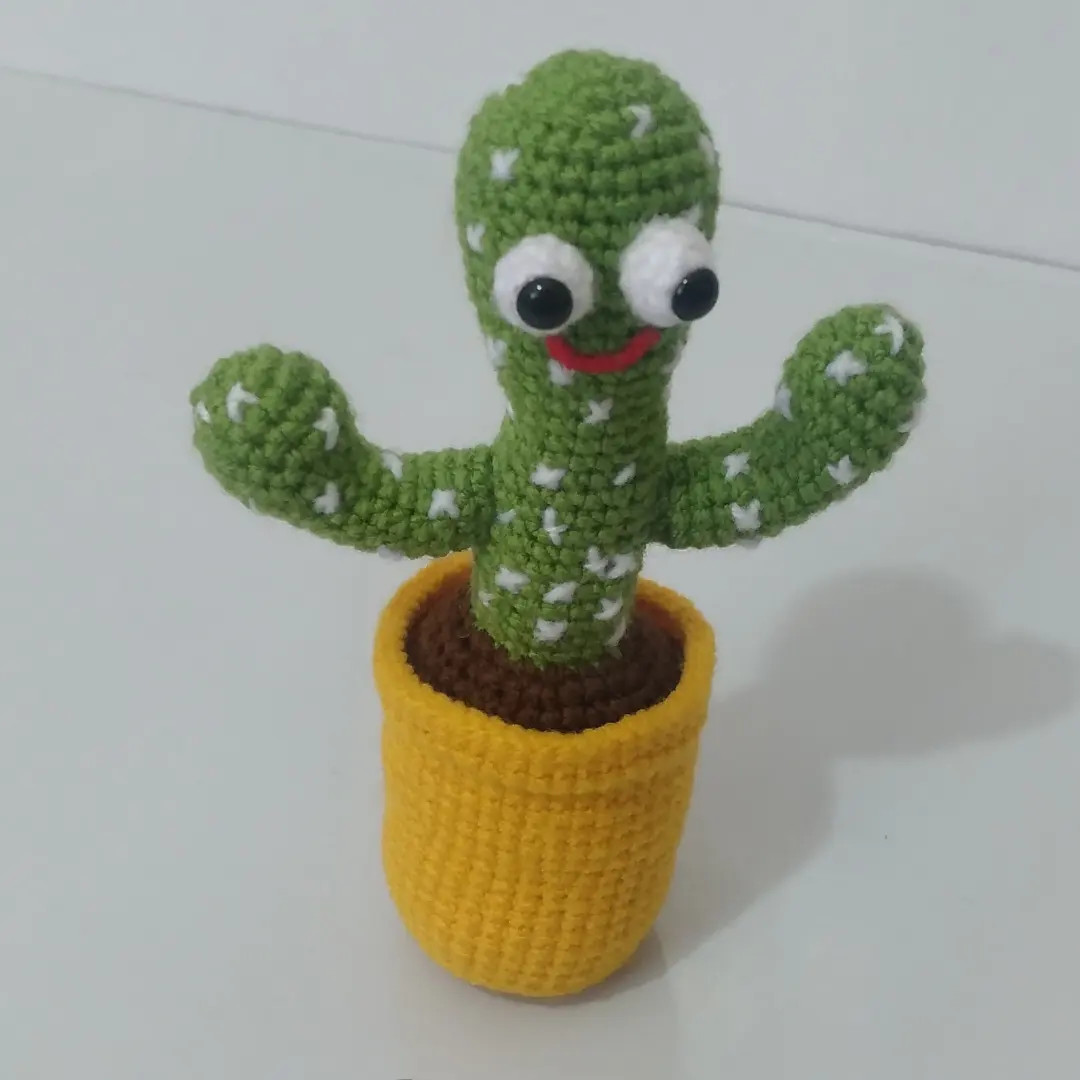 Cute Crochet Cactus Amigurumi Pattern with Pot