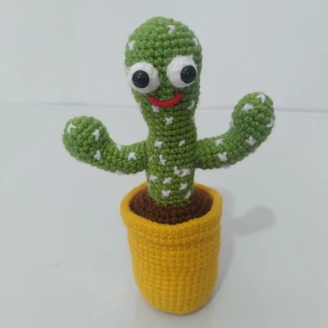 Cute Crochet Cactus Amigurumi Pattern with Pot