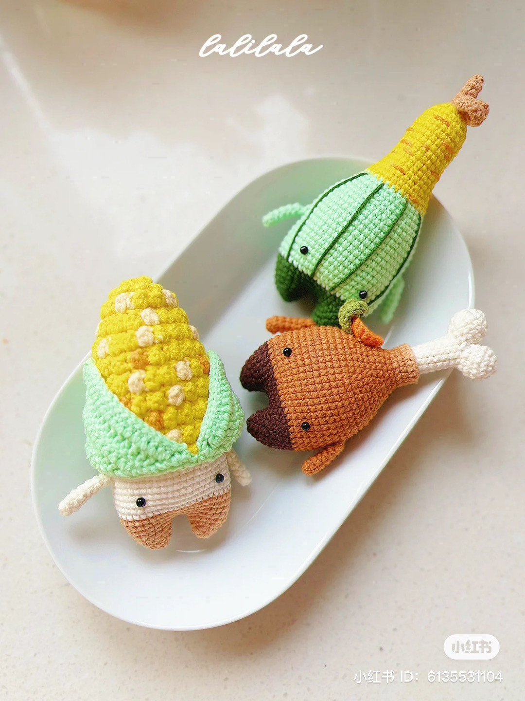 Cute Thanksgiving Amigurumi Set: Turkey Leg, Gourd, and Corn Dolls Crochet Pattern