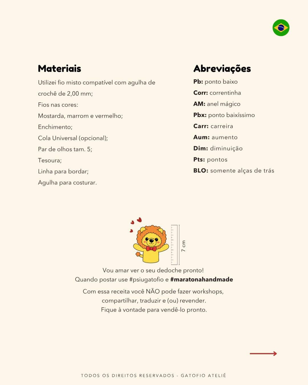 Dedoche Leão - Tutorial Móc Len Chi Tiết