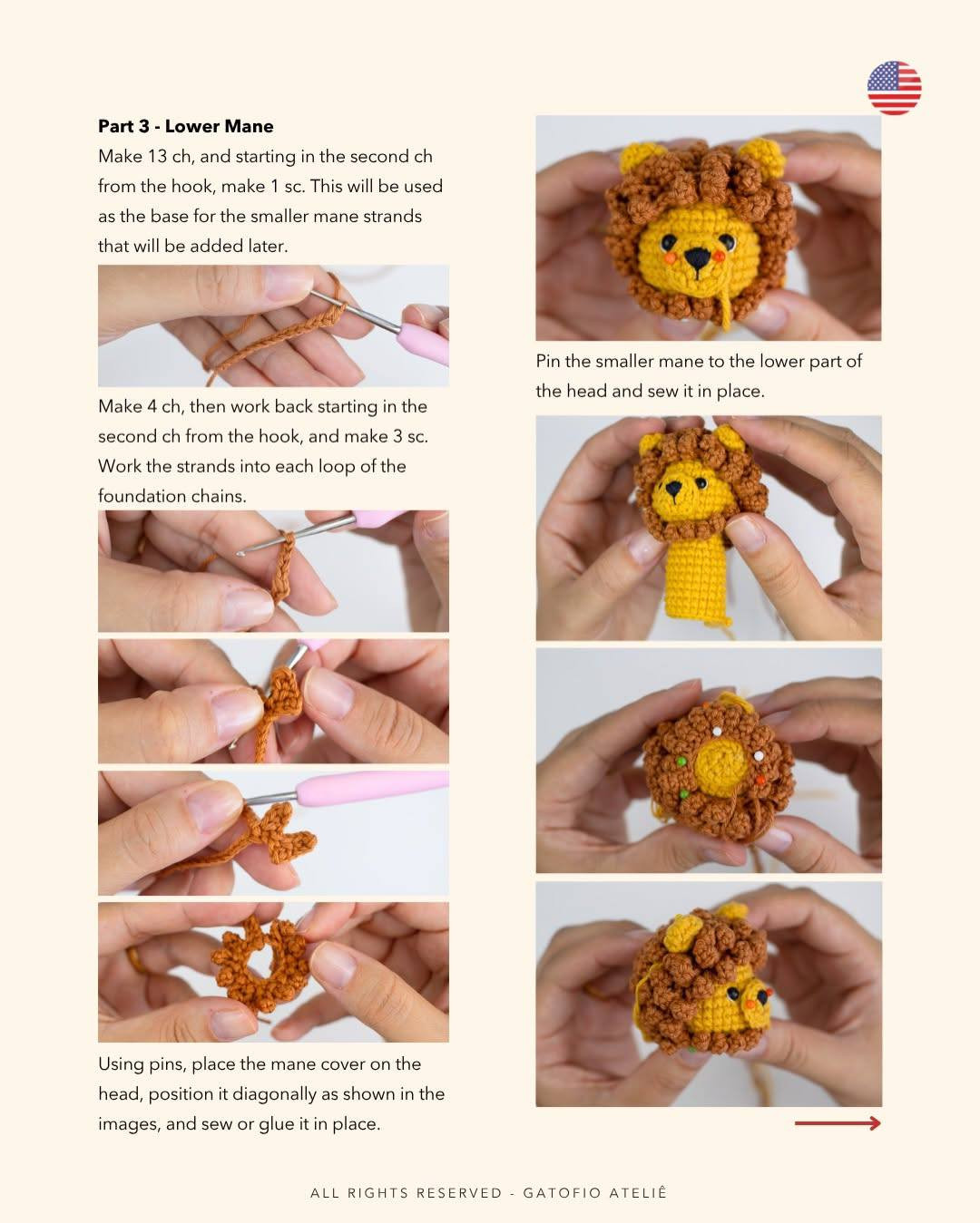 Dedoche Leão - Tutorial Móc Len Chi Tiết