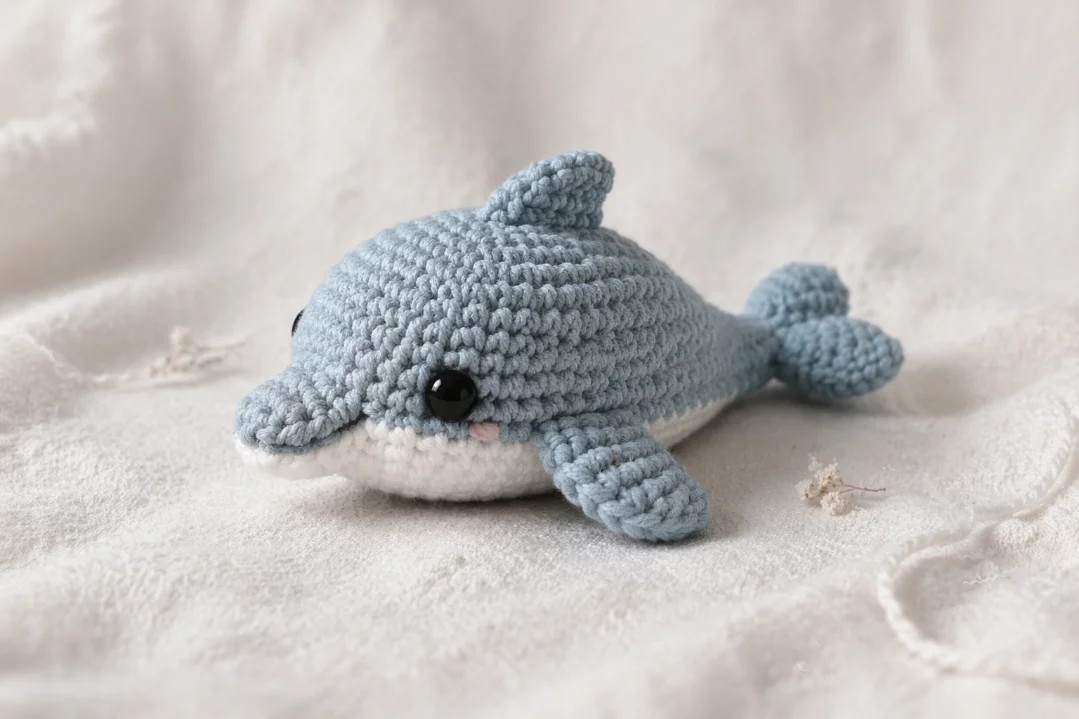 Delphine the Dolphin Amigurumi Crochet Pattern with Instructions and Materials