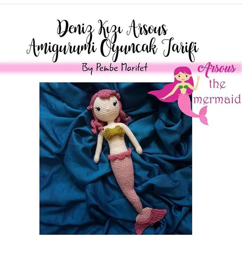 Deniz Kızı Arsous Amigurumi Oyuncak Tarifi - Pembe Marifet