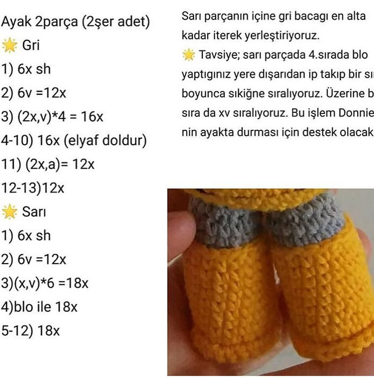 Donnie Amigurumi Crochet Pattern: Yellow Robot Doll with Propellers