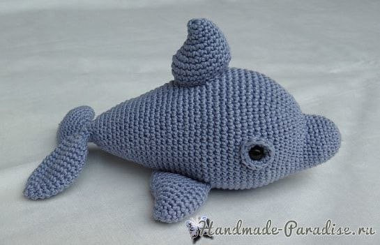 Doris The Dolphin Amigurumi Crochet Pattern with Chinese Instructions