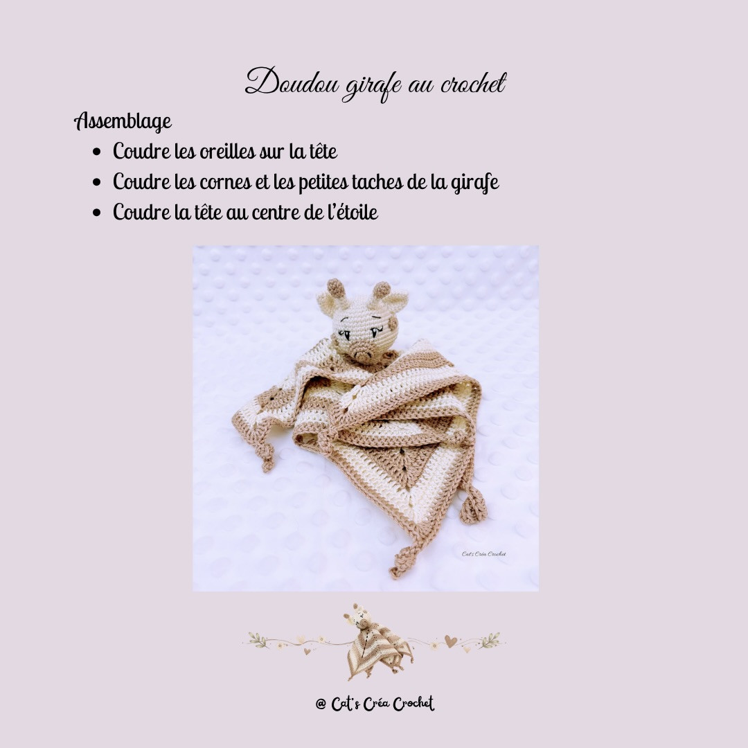 Doudou girafe au crochet - Tutoriel gratuit