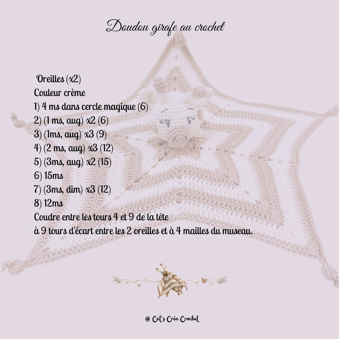 Doudou girafe au crochet - Tutoriel gratuit