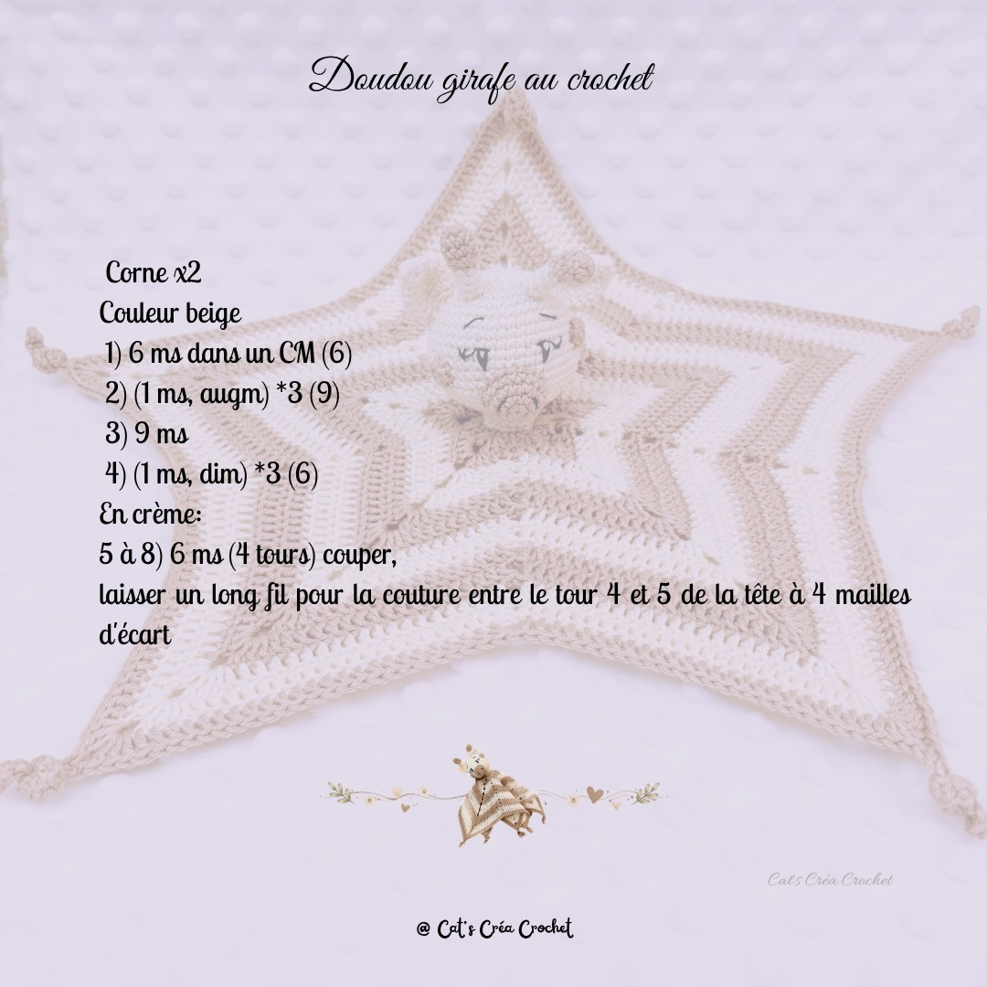 Doudou girafe au crochet - Tutoriel gratuit