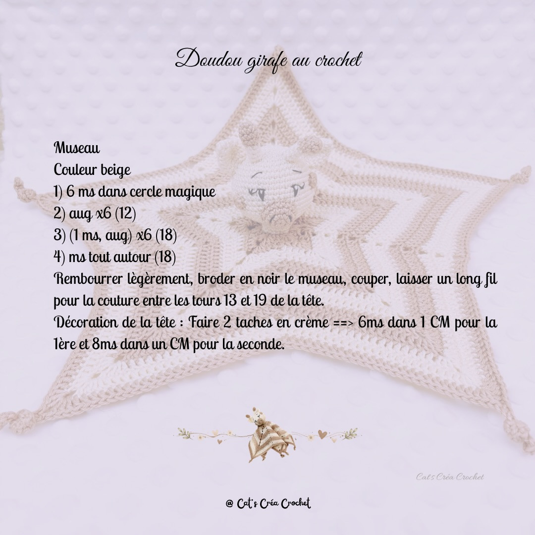 Doudou girafe au crochet - Tutoriel gratuit