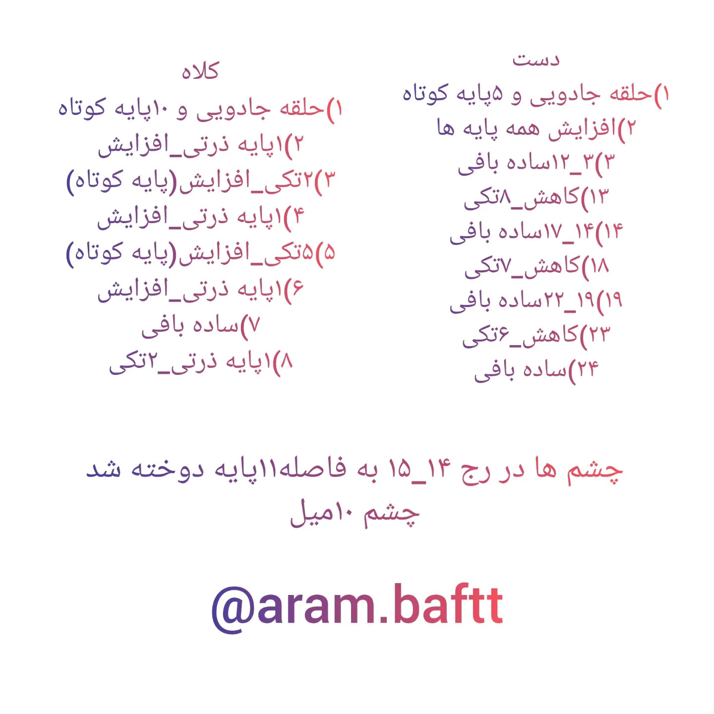 دستور بافت عروسک گوسفند (ببعی) سفید و قهوه‌ای - طرح آمیگرومی