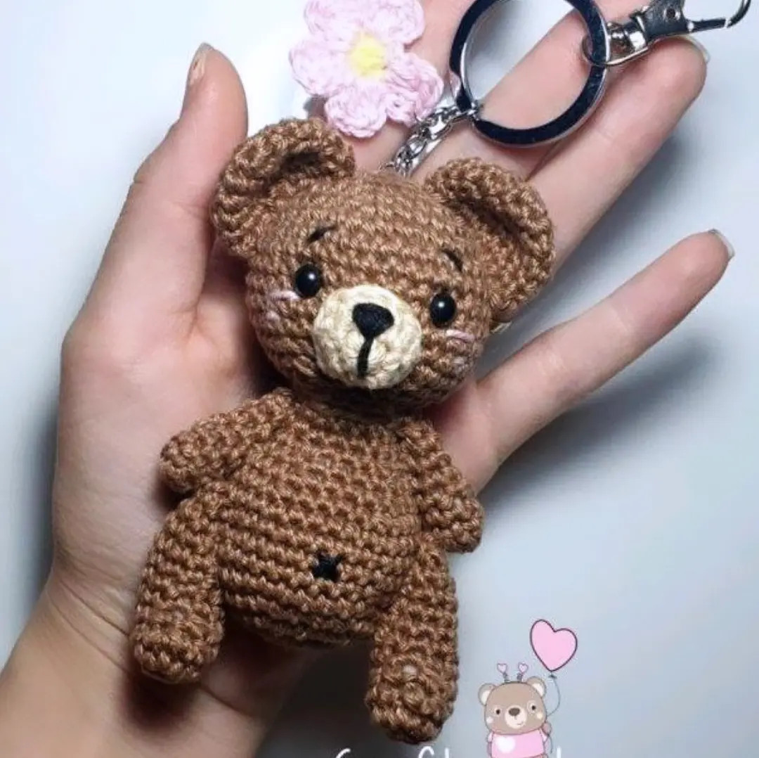 دستور بافت عروسک روباه نارنجی و گرس قهوه‌ای کوچک