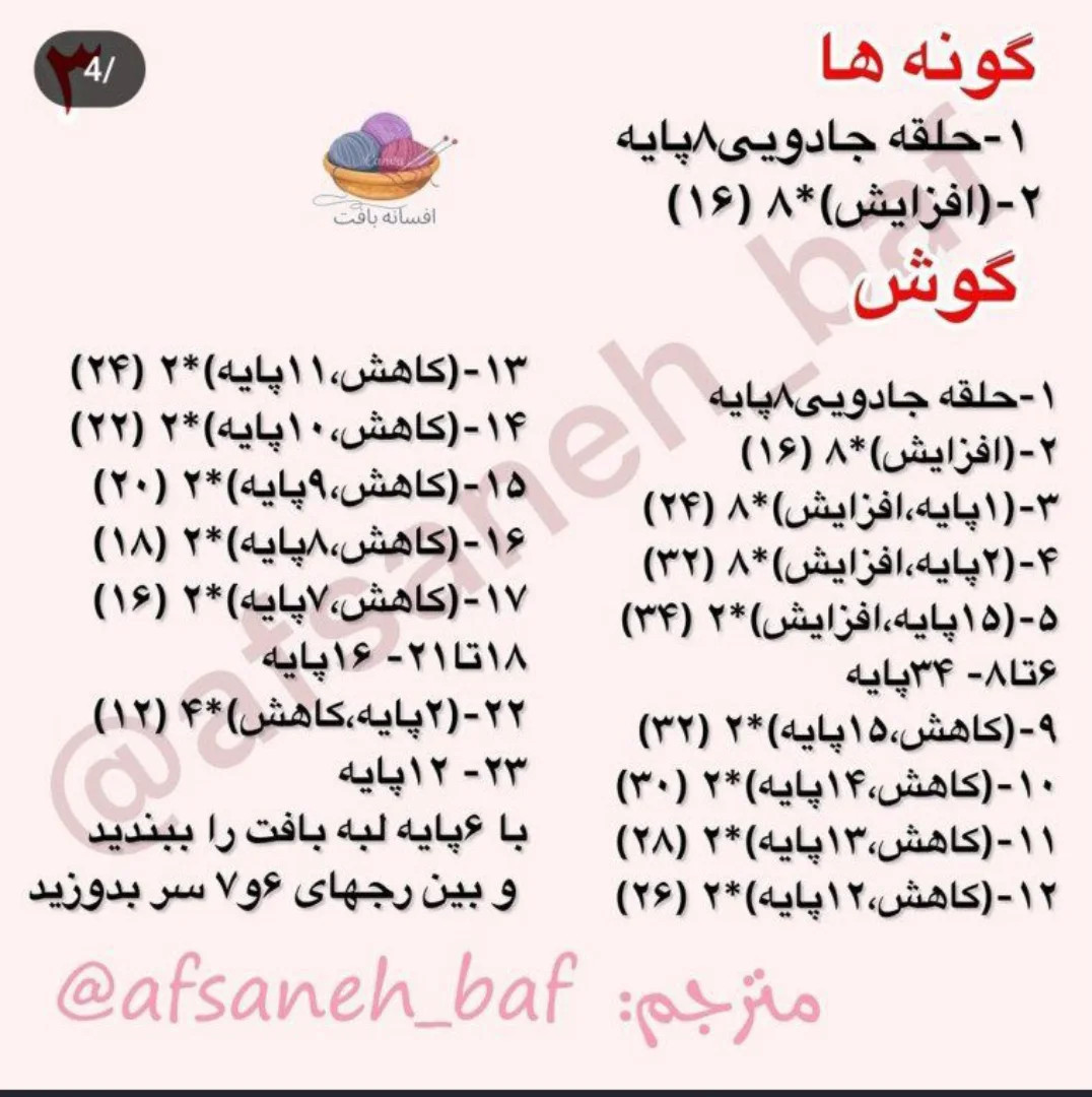 دستور بافت عروسک سگ هاپو - هدایت گام به گام برای چشم، سر، گوش و دست