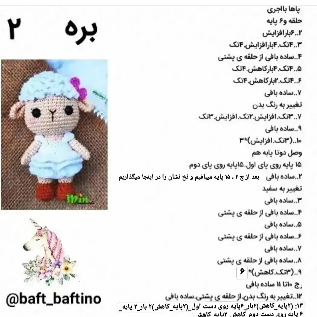 دستور بافت ببعی (گوسفند) - مجموعه دوم حیوانات
