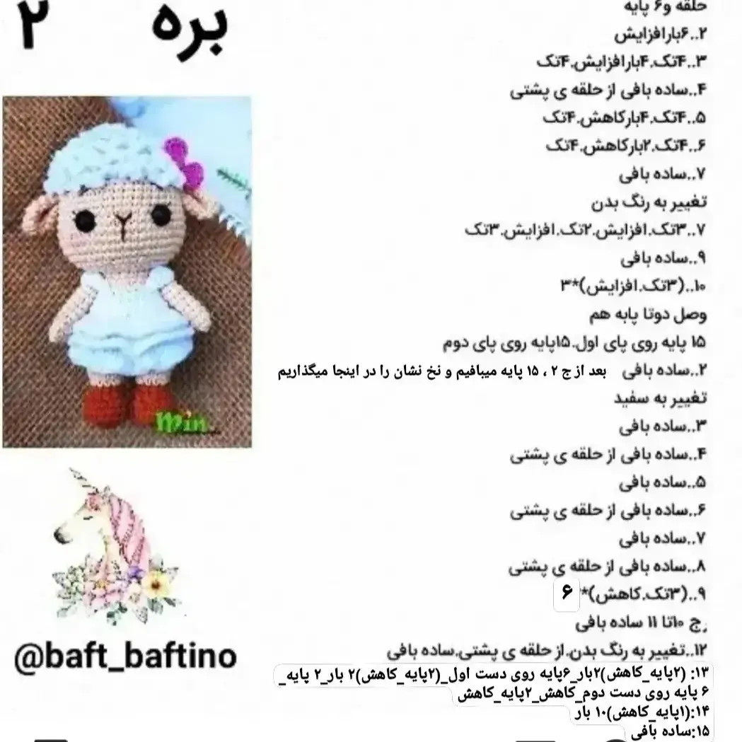 دستور بافت ببعی (گوسفند) - مجموعه دوم حیوانات