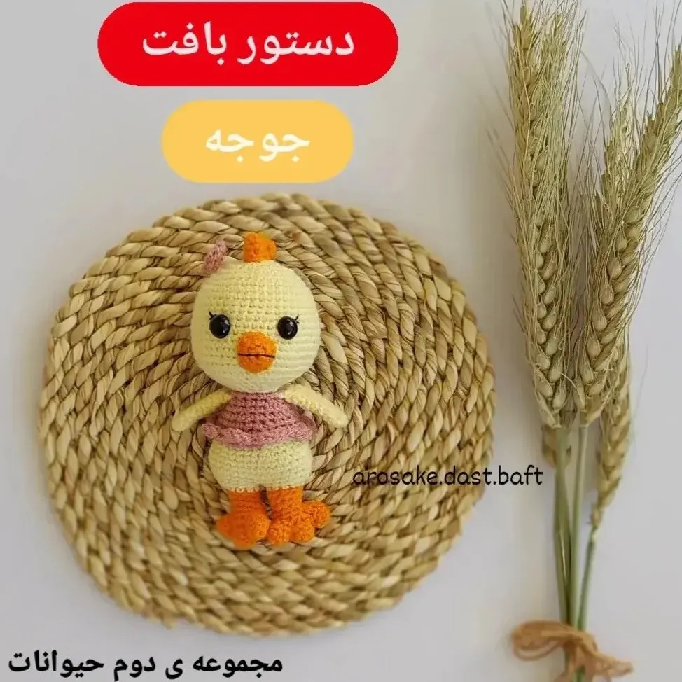 دستور بافت جوجه زرد و صورتی از مجموعه دوم حیوانات