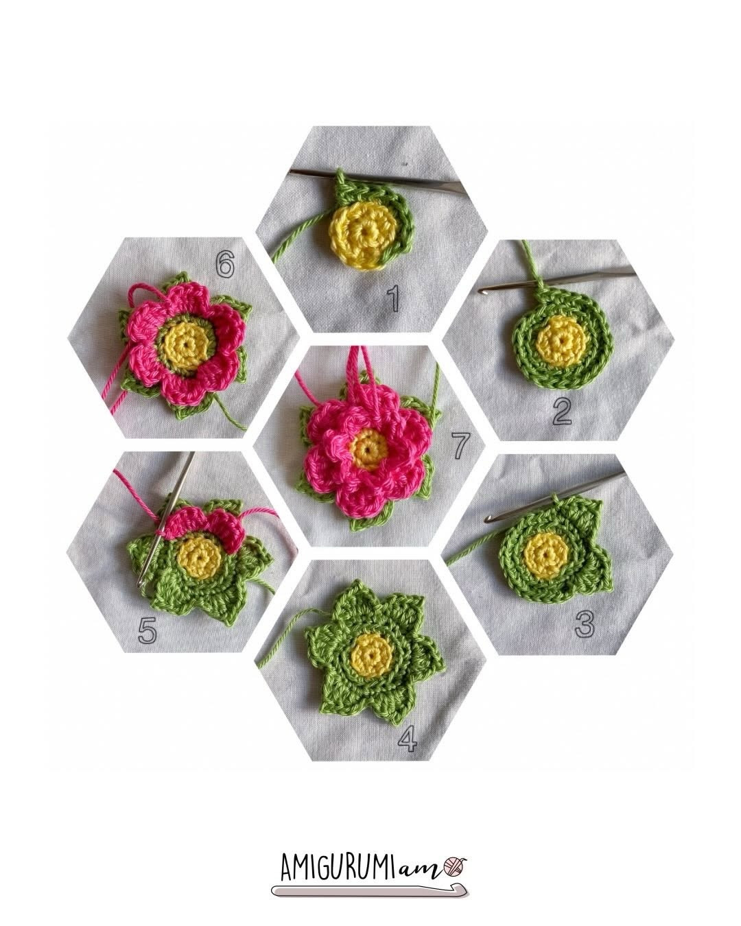Easy Spring Flowers - Free Crochet Pattern by AMIGURUMIam (ITA + ENG ...