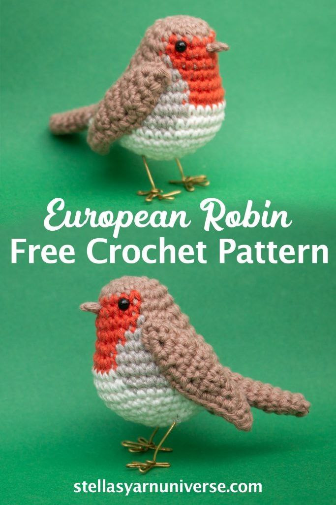 European Robin Free Crochet Pattern