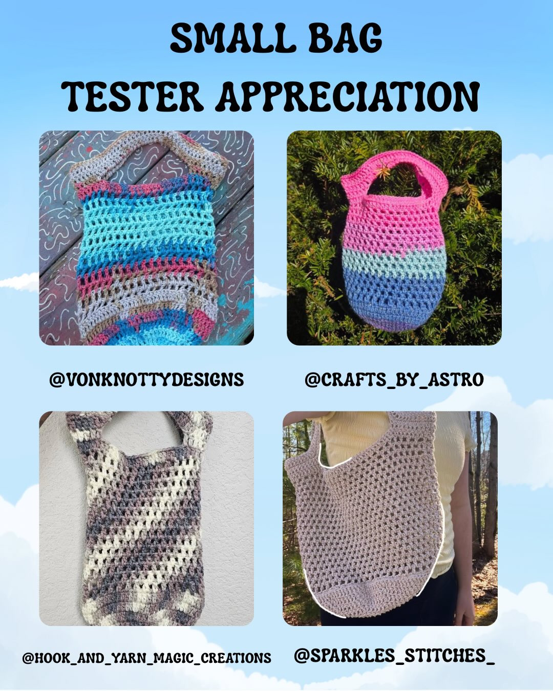 Everyday Market Bag Free Crochet Pattern: Small and X-Large Sizes