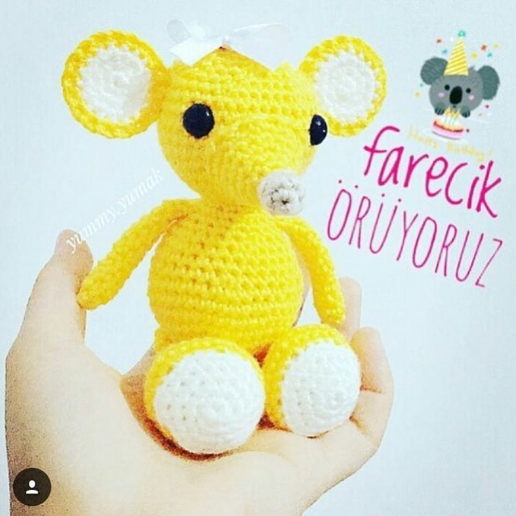 Farecik Örüyoruz - Hướng dẫn móc len chuột vàng dễ thương