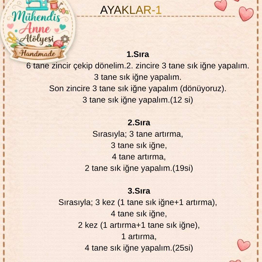 Felicia Amigurumi Tarifi - Kafası ve Burun Yapım Adımları
